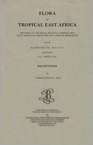 Flora of Tropical East Africa - Equisetaceae (1999)