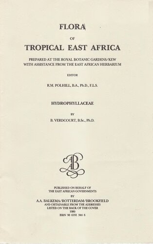 Hydrophyllaceae (Flora of Tropical East Africa)