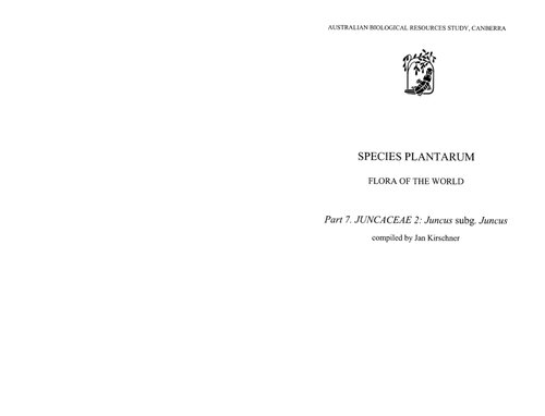 Species plantarum : flora of the world. Part 7, Juncaceae. 2, Juncus subg. Juncus