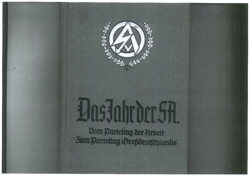 Das Jahr der SA.
