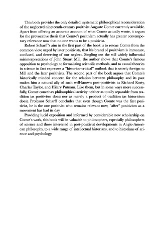 Comte after Positivism (Modern European Philosophy)