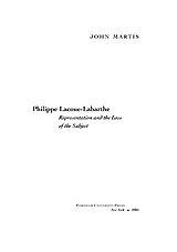 Philippe Lacoue-Labarthe: representation and the loss of the subject