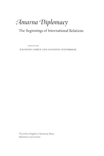 Amarna diplomacy: the beginnings of international relations