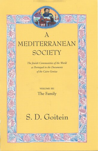 A Mediterranean society: the Jewish communities of the Arab world as portrayed in the documents of the Cairo Geniza, Vol. 3