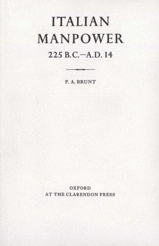 Italian manpower, 225 B.C.-A.D. 14