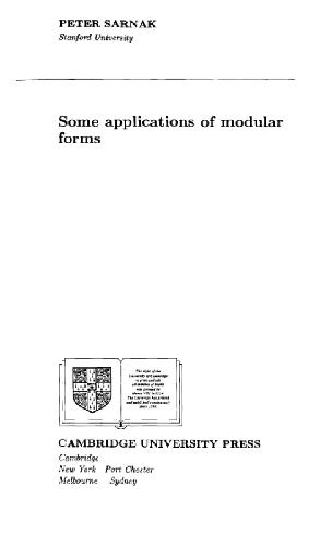 Some applications of modular forms