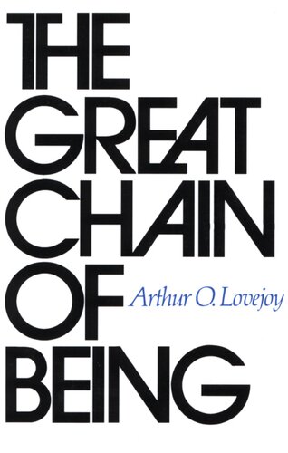 The great chain of being: a study of the history of an idea