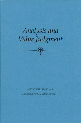 Analysis and value judgment