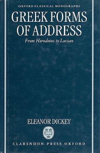 Greek forms of address: from Herodotus to Lucian