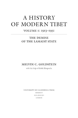 A history of modern Tibet