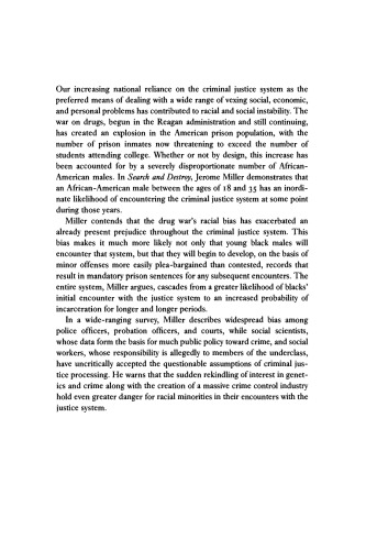 Search and Destroy: African-American Males in the Criminal Justice System