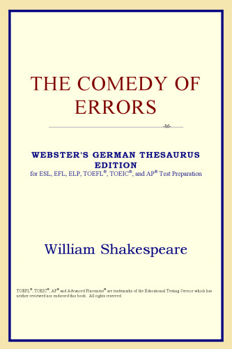 The Comedy of Errors (Webster's German Thesaurus Edition)
