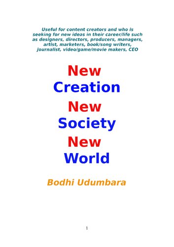 New Creation New Society New World