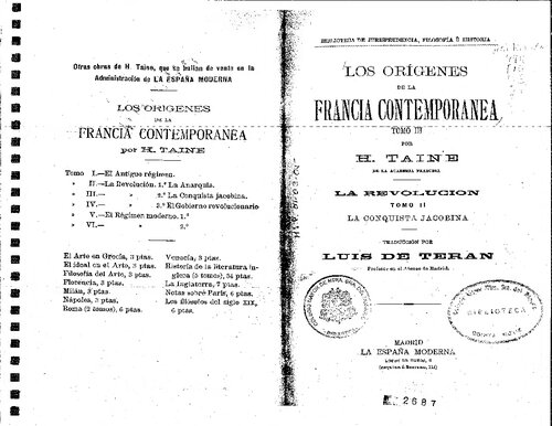 Los Orígenes de la Francia Contemporánea: La Revolución — La Conquista Jacobina