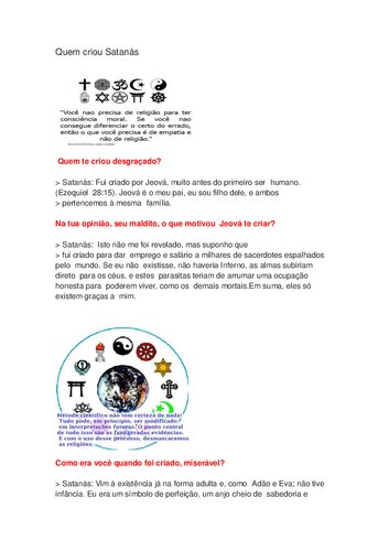 Quem criou Satanás