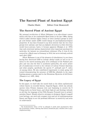 The Sacred Plant of Ancient Egypt