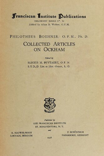 Collected Articles on Ockham