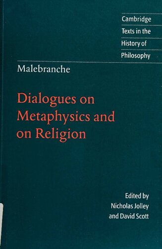 Dialogues on Metaphysics and on Religion