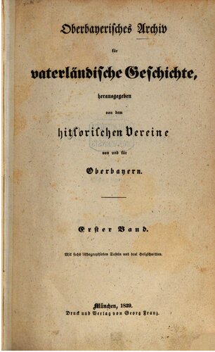 Oberbayerisches Archiv für vaterländische Geschichte
