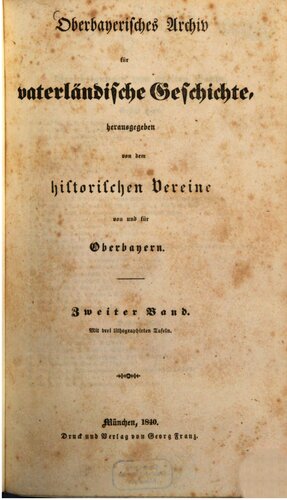 Oberbayerisches Archiv für vaterländische Geschichte