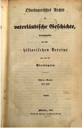 Oberbayerisches Archiv für vaterländische Geschichte