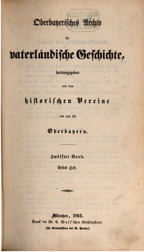 Oberbayerisches Archiv für vaterländische Geschichte