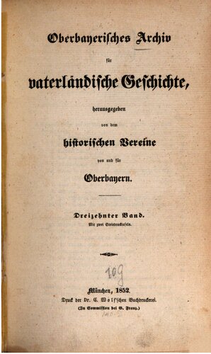 Oberbayerisches Archiv für vaterländische Geschichte