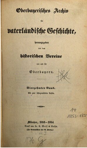 Oberbayerisches Archiv für vaterländische Geschichte