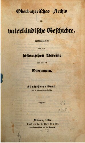 Oberbayerisches Archiv für vaterländische Geschichte