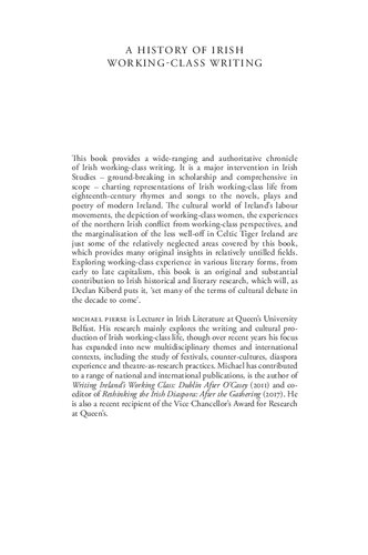 A History of Irish Working-Class Writing