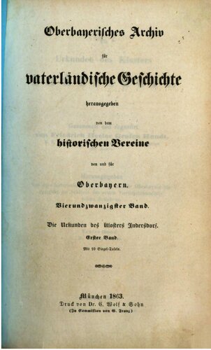 Oberbayerisches Archiv für vaterländische Geschichte