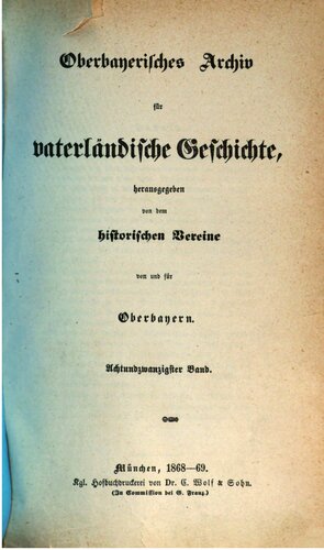 Oberbayerisches Archiv für vaterländische Geschichte