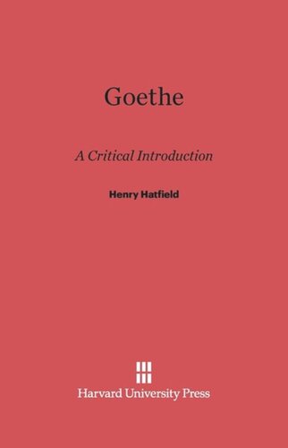 Goethe: A Critical Introduction