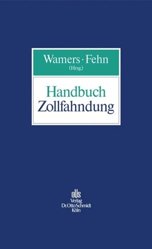 Handbuch Zollfahndung