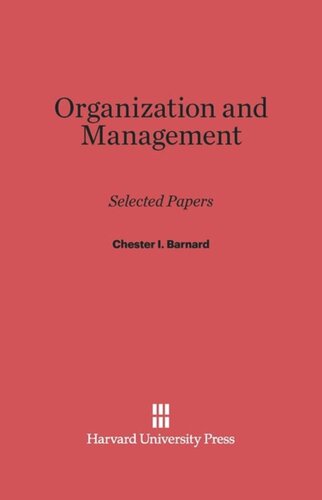 Organization and Management: Selected Papers
