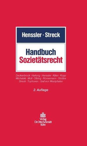 Handbuch Sozietätsrecht
