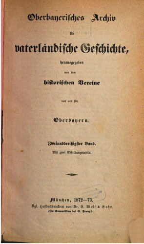 Oberbayerisches Archiv für vaterländische Geschichte