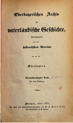 Oberbayerisches Archiv für vaterländische Geschichte