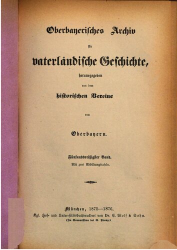 Oberbayerisches Archiv für vaterländische Geschichte