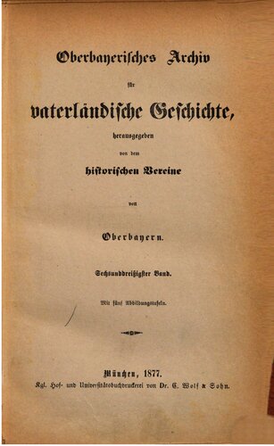 Oberbayerisches Archiv für vaterländische Geschichte