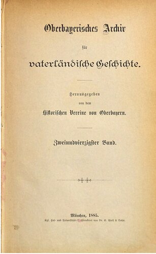Oberbayerisches Archiv für vaterländische Geschichte