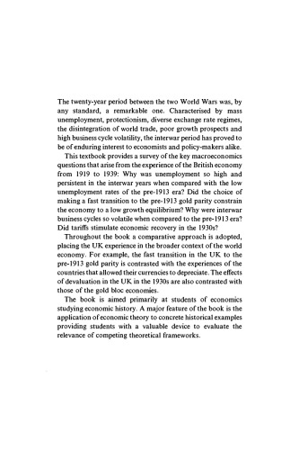Themes in Macroeconomic History: The UK Economy 1919-1939