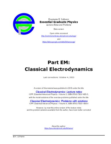 Essential Graduate Physics - Classical Electrodynamics