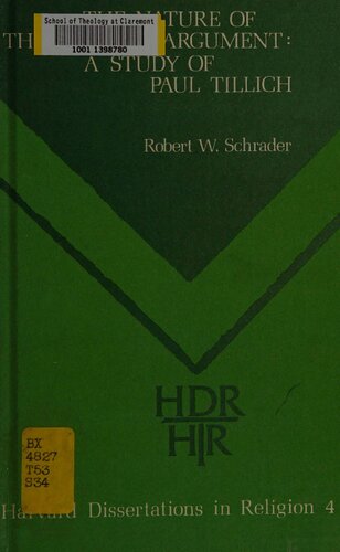 The Nature of Theological Argument: A Study of Paul Tillich