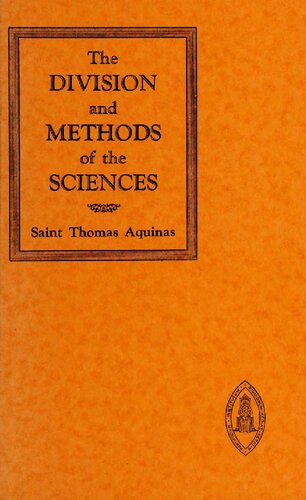 The Divisions and Methods of the Sciences