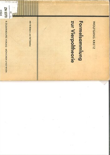 Formelsammlung zur Vierpoltheorie.