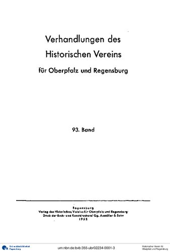 Verhandlungen des Historischen Vereins für Oberpfalz und Regensburg