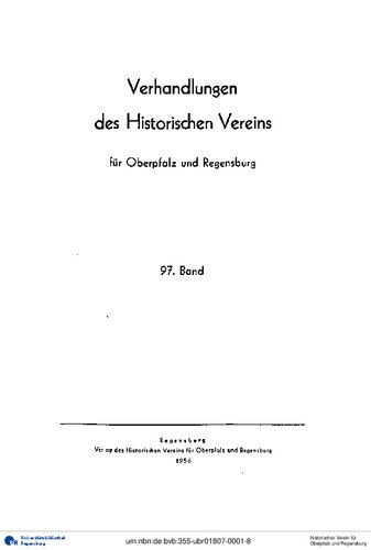 Verhandlungen des Historischen Vereins für Oberpfalz und Regensburg