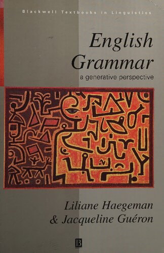 English grammar:a generative perspective
