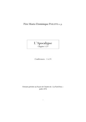 L'Apocalypse - (chap. 1 à 9) - Version 2009 mise au propre